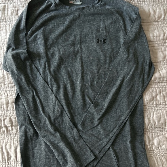 Under Armour Men's Charcoal Long Sleeve Tee - Picture 1 of 4